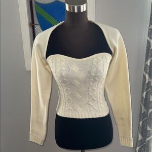 Wayf Strapless Sweater Set SZ XS